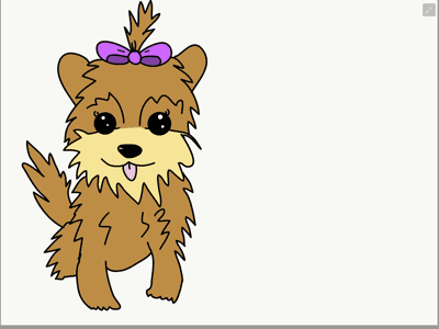 To joyfull puppy