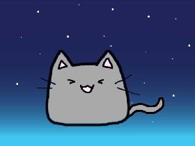 cute kitten in space