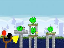 Angry Birds knockdown