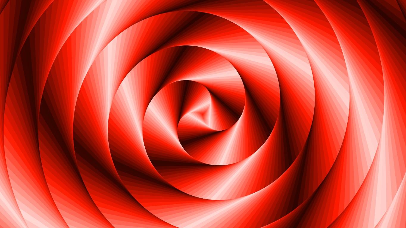 Spiral Triangles Red