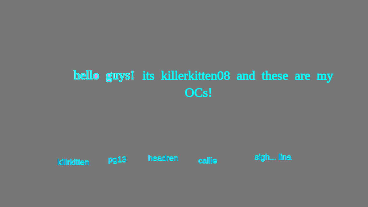 killerkitten08's OCS!