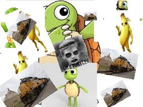 trains bananas and turtles