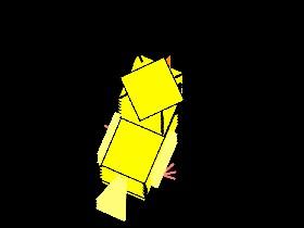 3D running square chick 1