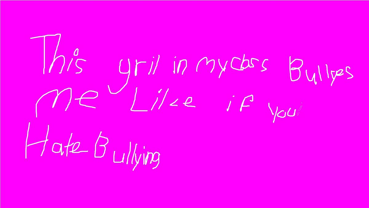 like if you hate bullying