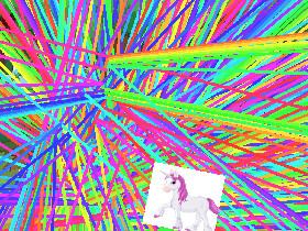 Unicorn with rainbows 1