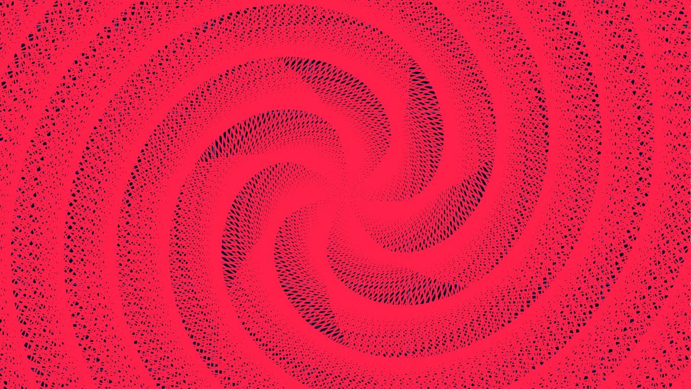 red spin art