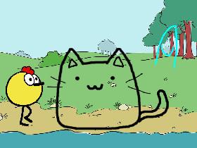 how to draw cat with peep