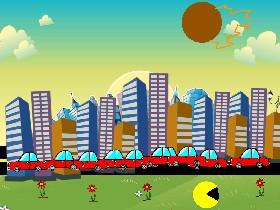 packman eats the city