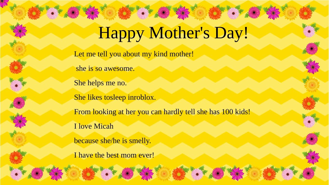 Mother&#039;s Day Mad Libs