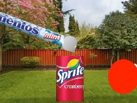 Mentos in Sprite Cranberry