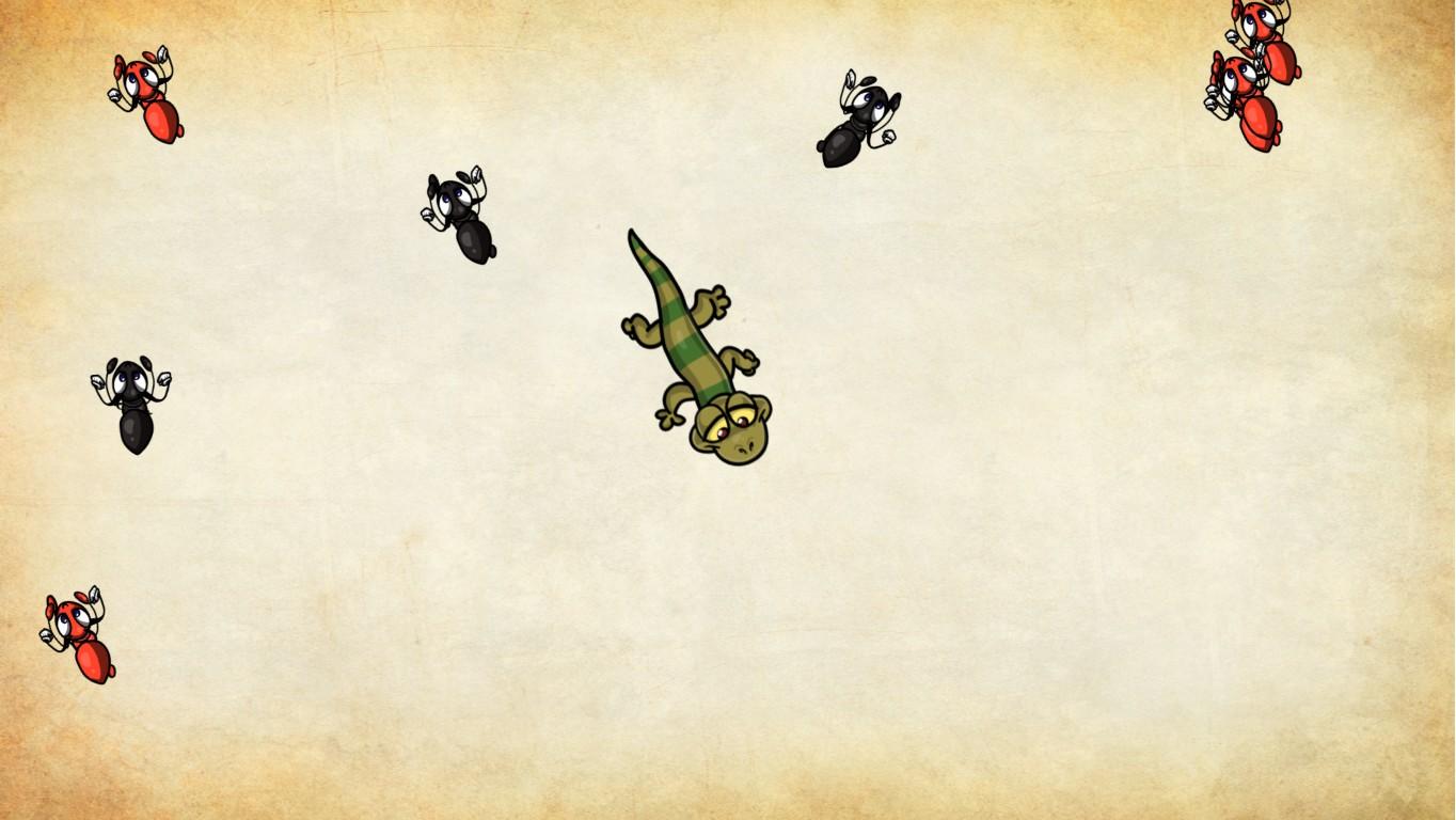 Ants vs Lizard