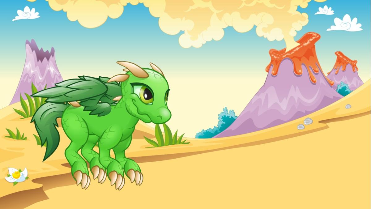 dragon move by a petal