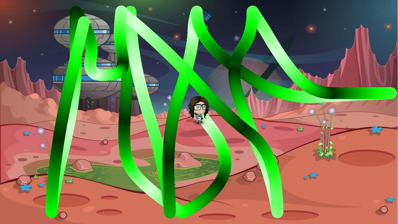 girl with slime trail