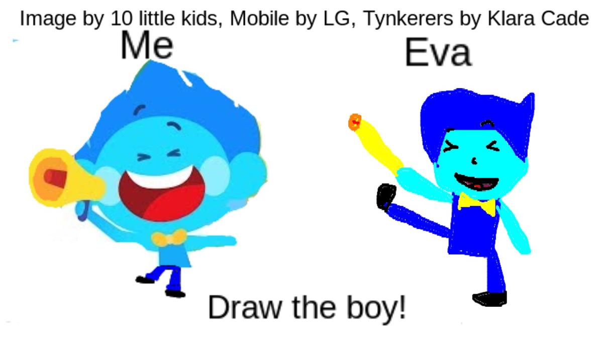 Draw the boy with Eva