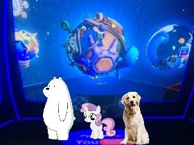ice bear and sweetie belle and golden in the pod