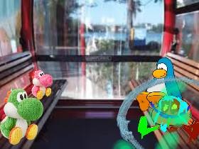 yoshi and friends on the disney skyliner  1