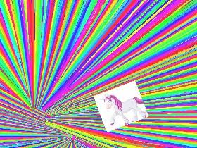 Unicorn with rainbows 1