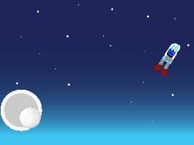 flying in space
