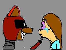 my drawing of me and foxy