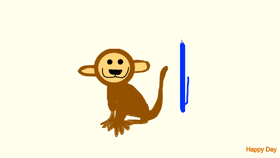 How to draw a monkey...a funny-looking one, that is.