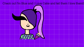 Love Blue (Joelle) and I Love Cake (Katie Cake)