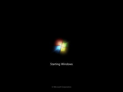 Windows 7 startup screen