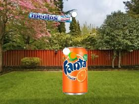 Mentos in Orange Soda