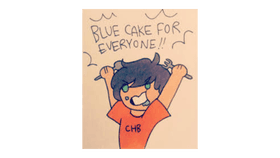 Percy Jackson Blue Cake