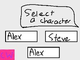 Talk to Alex or Steve Minecraft 1
