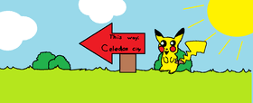 Cute Pikachu finds the arrow that leads him to a dance party in Celodon City