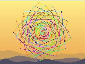 Spiraling ranbow flower