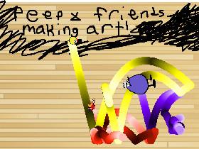 Peep and friends make art!