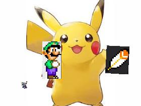 Luigi + Pikachu 4