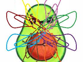 Draw on cute avacado