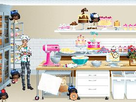 inside a bakery.