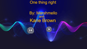 One Thing Right
