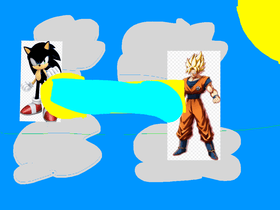 Super Sonic vs Super Say in Goku