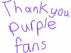 thank you purple fans