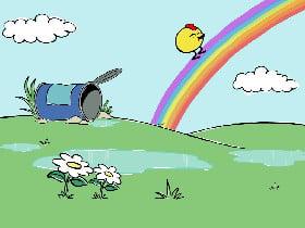 Peep dancing on a rainbow