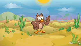 Bird in the desert