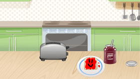 making toast for buddy!