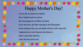 Mother's Day Mad Libs