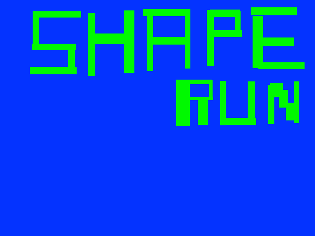 shape run 1.0 1