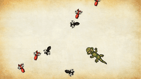 Ants vs Lizard