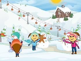 having fun in the snow