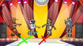 robot dance party