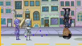Robots Blasting Cops