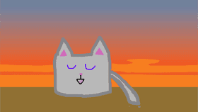 Drawing: Square Cat