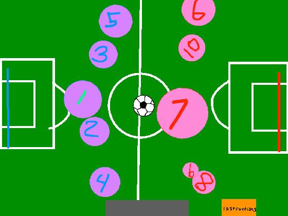 2 player soccer game Pink vs Purple