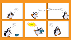 Cute penguin comic for new readers